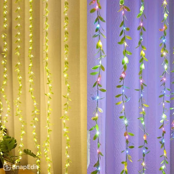 Henna  Leaf Led String Curtain Light