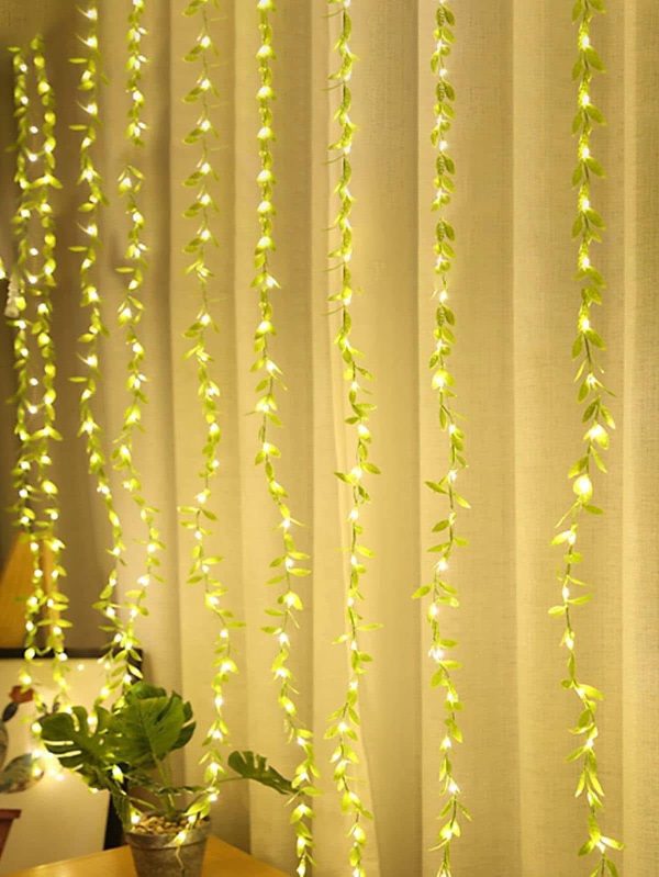 Henna  Leaf Led String Curtain Light - Image 5