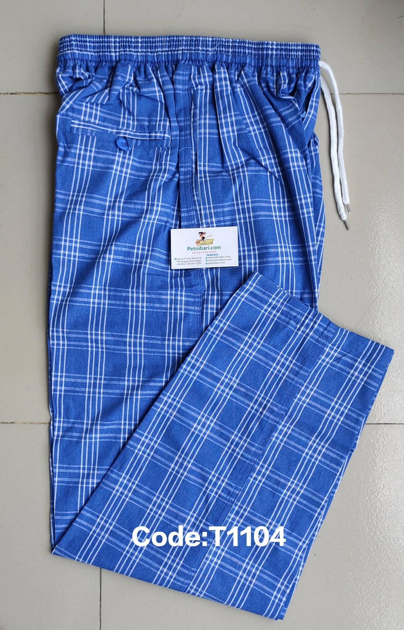 Mens loose fitting cotton trousers