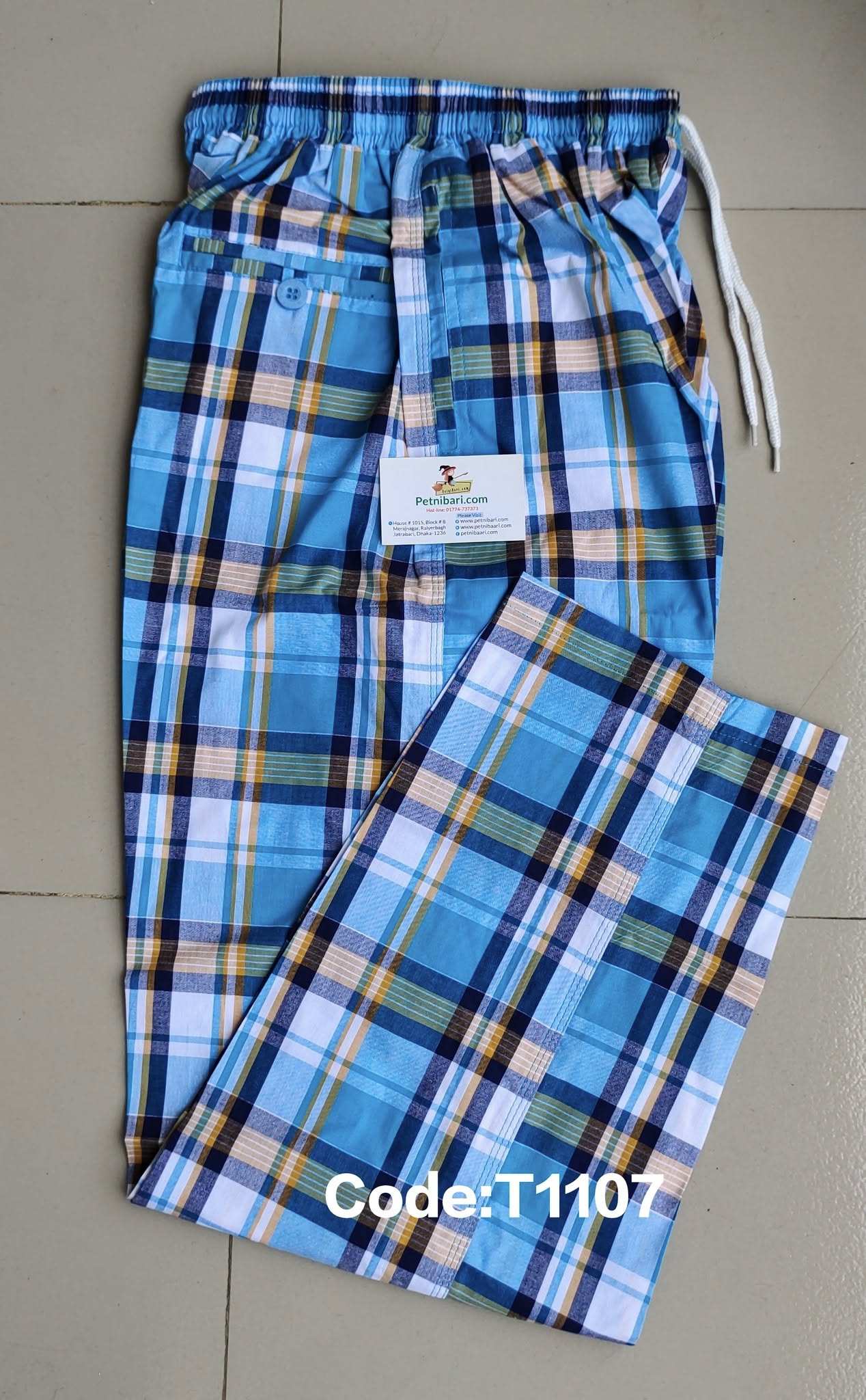 Mens Loose Fitting Cotton Trousers