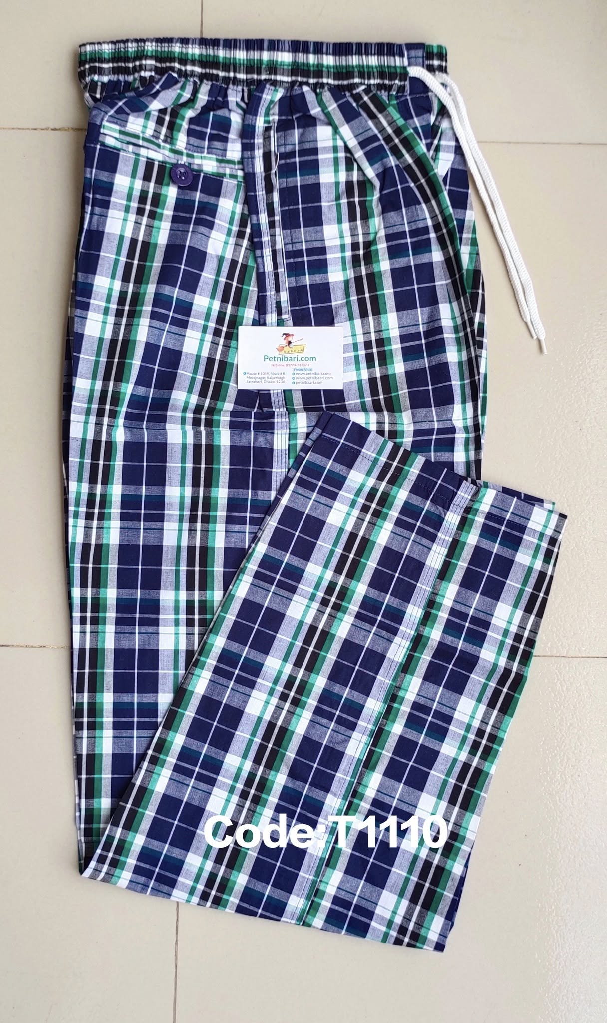Mens Loose Fitting Cotton Trousers