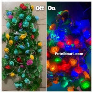 Leaf Rose Fairy Led Malti Colour Light Multi Colour Flower